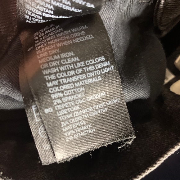 H&M- Slim Low Waist Off Black Jeans size 29 - Picture 11 of 12